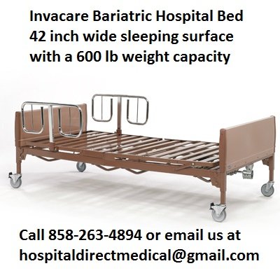 Amazon.com: Drive Medical Manual Hospital Bed, Brown, Full Rails and  Innerspring Mattress, 36 Inch : Health & Household